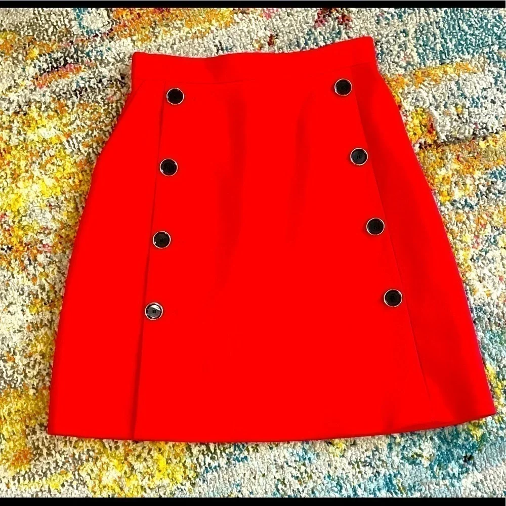 𝅺Karen Millen Military Skirt Red Size 8